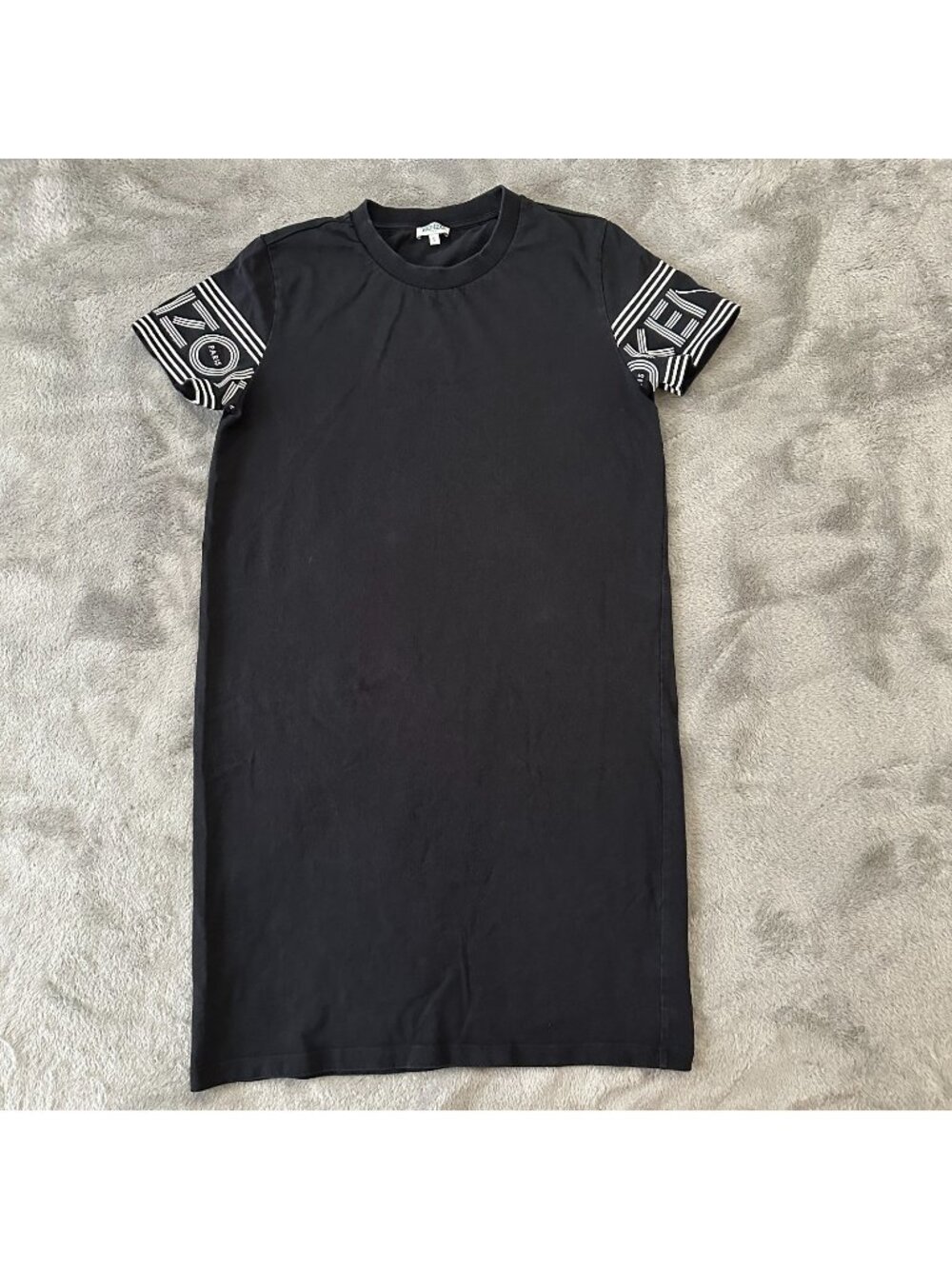 Kenzo Paris Black Tee Shirt Dress Women's SMALL